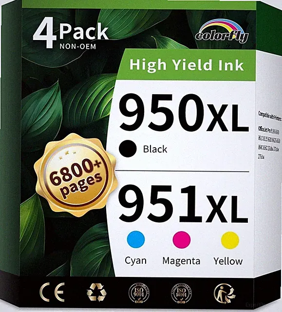 950xl and 951xl Ink Cartridges Combo Pack Compatible for HP 950 951 Ink Cartridg