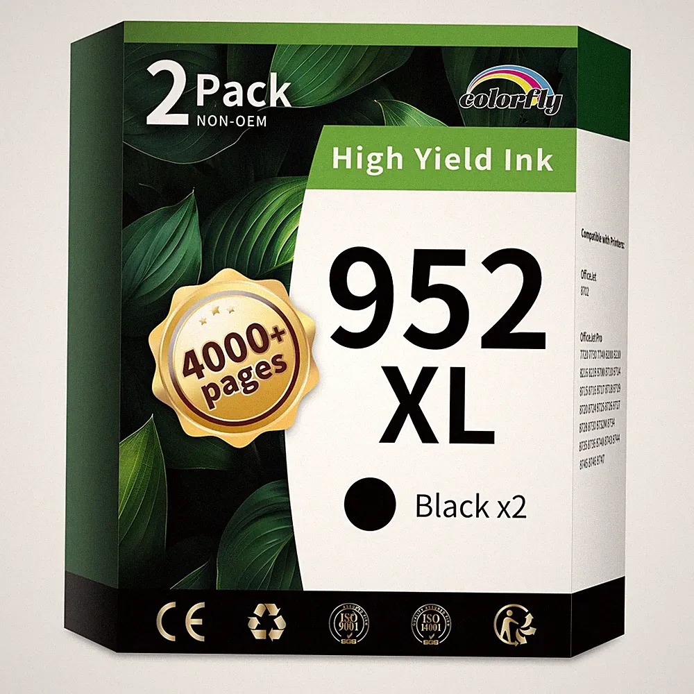 colorfly 952XL Ink Cartridges Combo Pack Replacement for HP's XL, Black